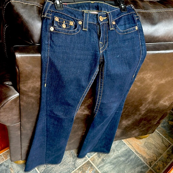 True Religion Denim - NWOT TRUE RELIGION DARK WASH JOEY SUPER LOW RISE SIZE 28